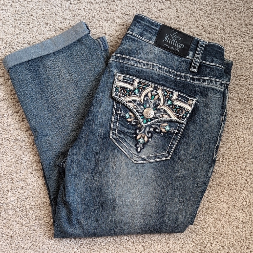 Love Indigo Blue Capris